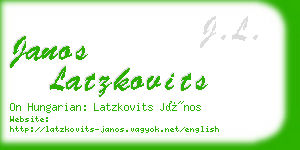 janos latzkovits business card